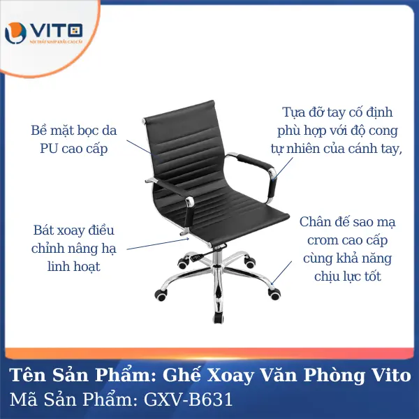 Ghế xoay văn phòng Vito GXV-B631