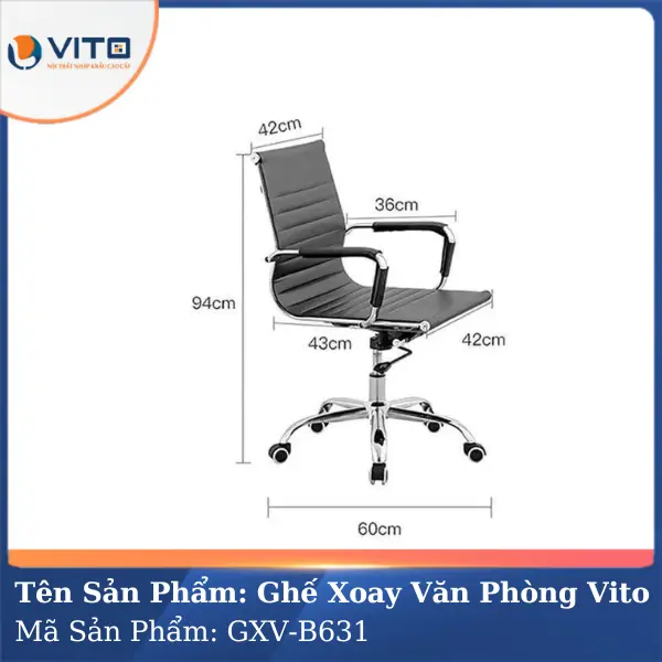 Ghế xoay văn phòng Vito GXV-B631