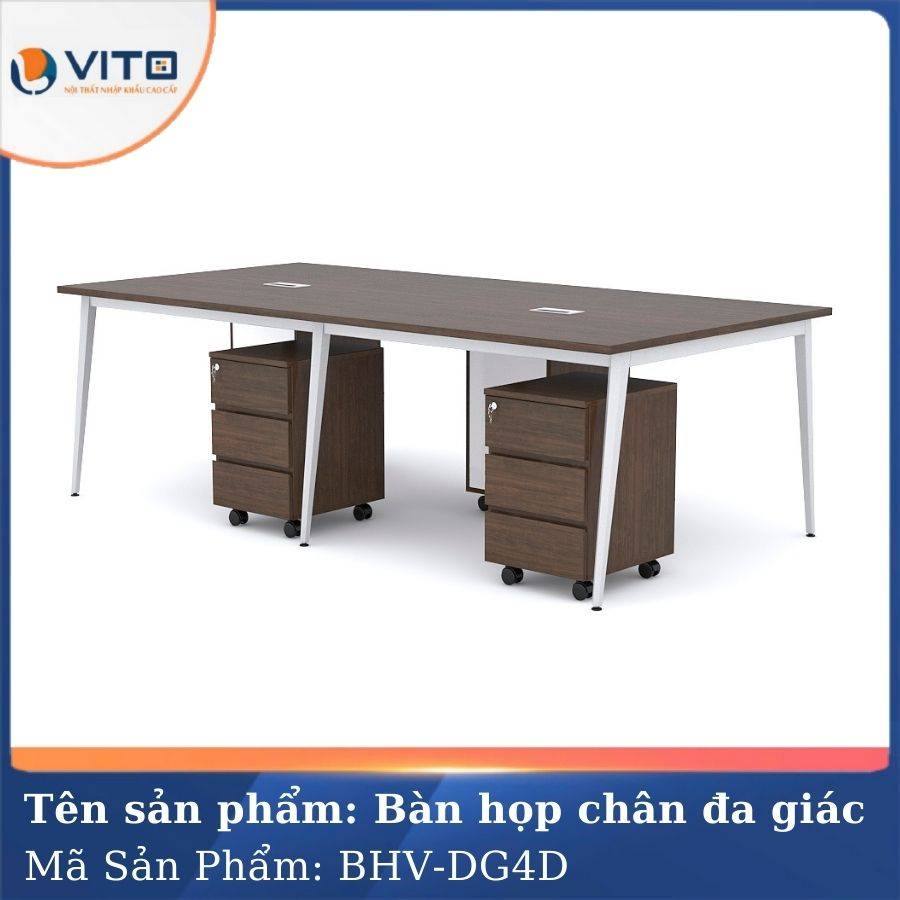 Bàn họp văn phòng chân đa giác BHV-HDG4D