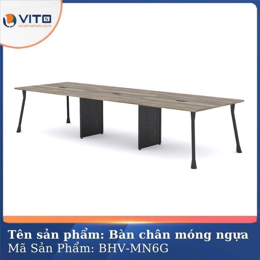 Bàn họp văn phòng chân móng ngựa BHV-MN6G