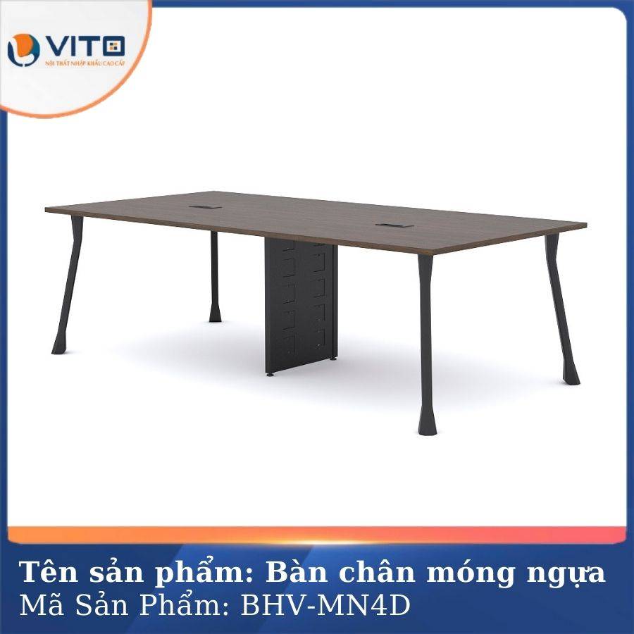 Bàn họp văn phòng chân móng ngựa BHV-MN4D