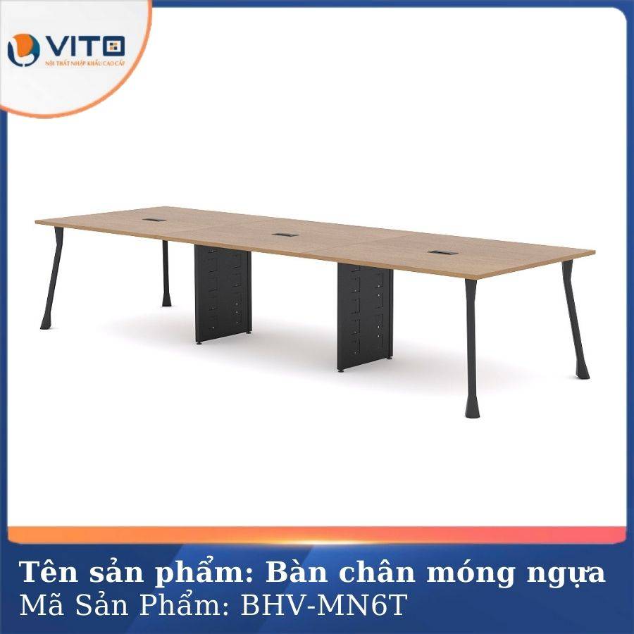 Bàn họp văn phòng chân móng ngựa BHV-MN6T