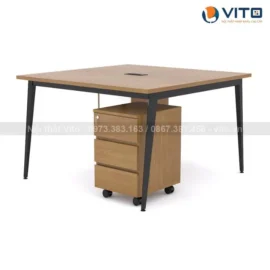 Module bàn làm việc 2 người chân đa giác MDV-DG2T