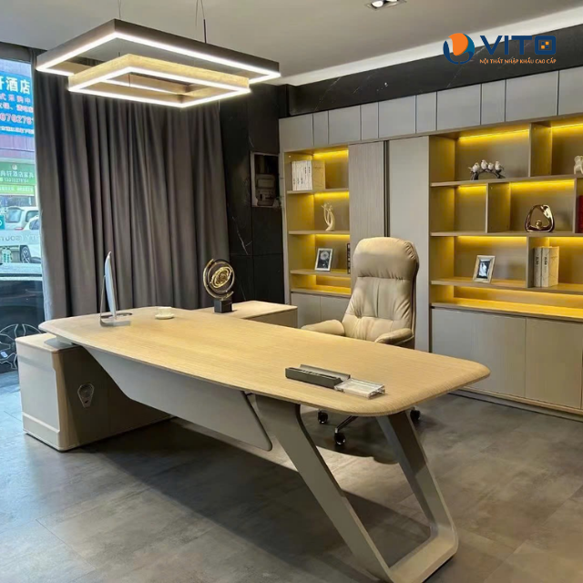 Bàn văn phòng tại Hải Phòng kết hợp vách ngăn nỉ