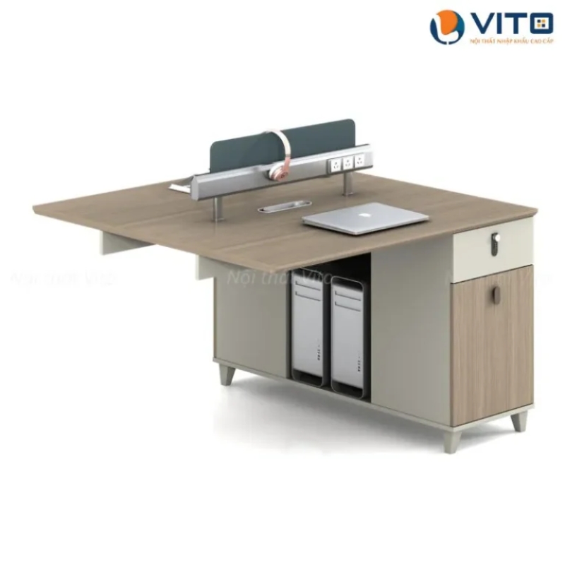 Cụm bàn làm việc 2 người mở rộng WorkUp MDV-CS2R
