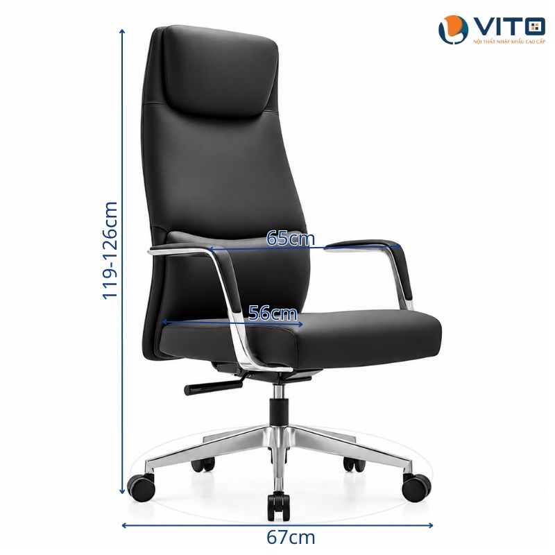 GHẾ GIÁM ĐỐC VITO GGDV-90135A-D Ghế giám đốc Vito GGDV-90135A-D - Ảnh 3