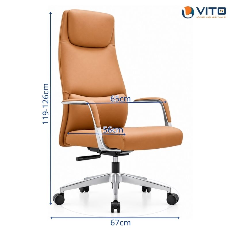 GHẾ GIÁM ĐỐC VITO GGDV-90135A-C Ghế giám đốc Vito GGDV-90135A-C - Ảnh 3