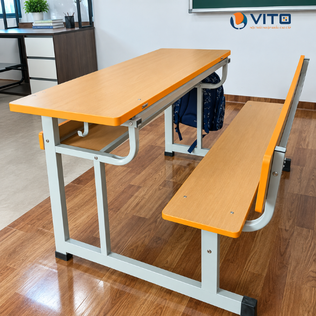 Bàn học kích thước 1m2 bền đẹp, tối ưu công năng sử dụng