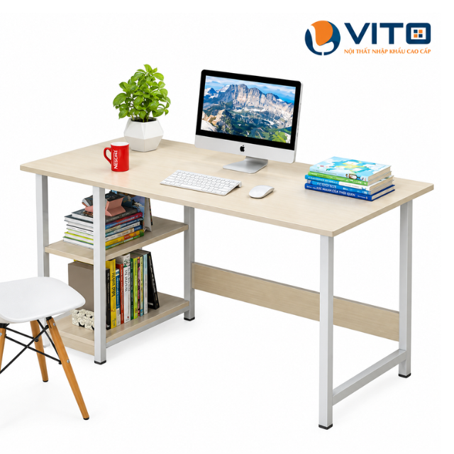 Bàn học kích thước 1m2 hiện đại, dễ bố trí trong phòng ngủ