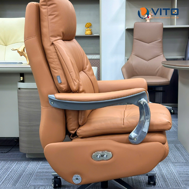 TOP MẪU GHẾ GIÁM ĐỐC NGẢ LƯNG CAO CẤP, ÊM ÁI VÀ TIỆN NGHI Ghế giám đốc ngả lưng có bánh xe PU di chuyển êm ái