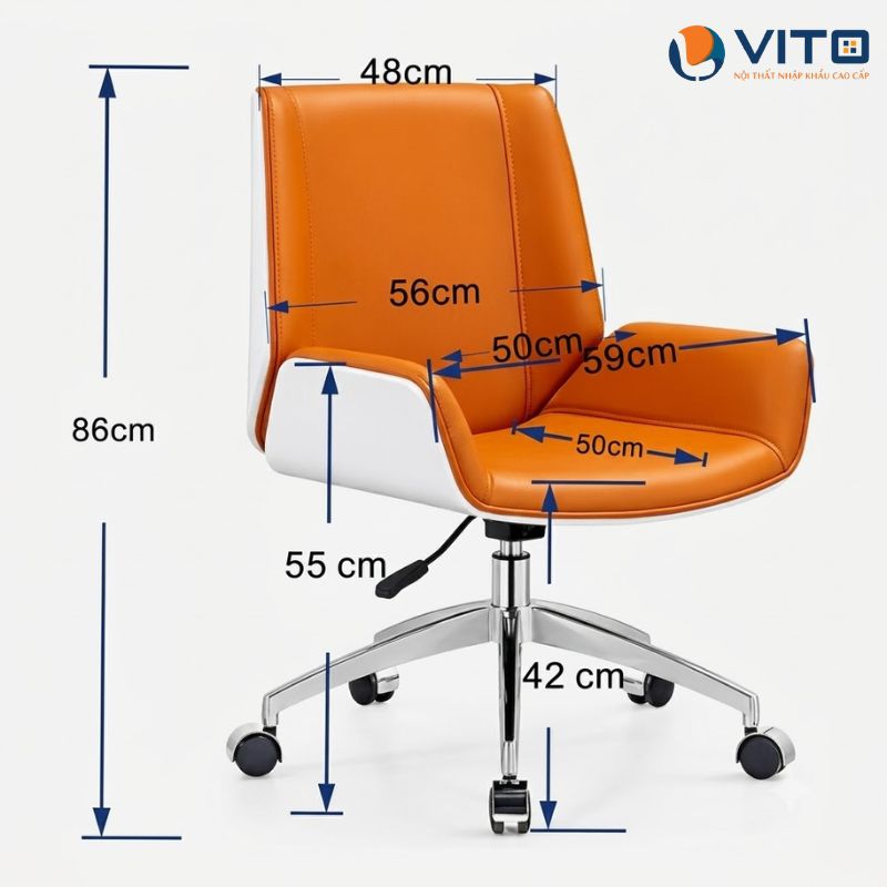 GHẾ XOAY DA VITO GXDV-B634 ghe xoay da vito b634 6